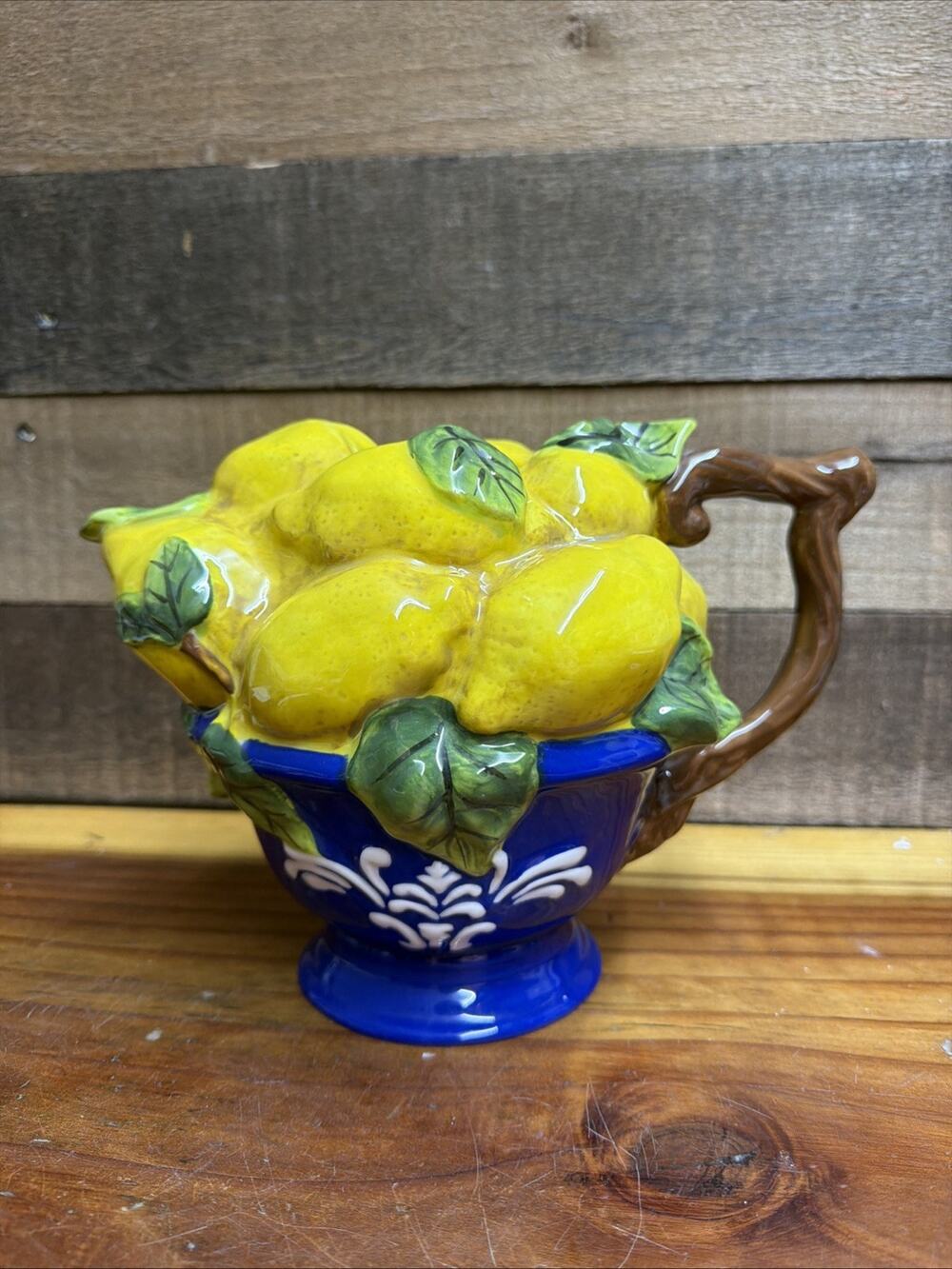 BLUE SKY Clayworks Lemon Ceramic Compote Tea Pot - Heather Goldminc